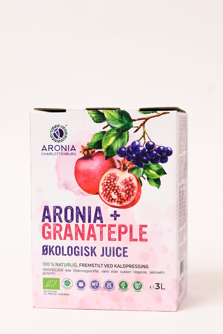 Aronia + Granateple Økologisk Juice 3 Liter