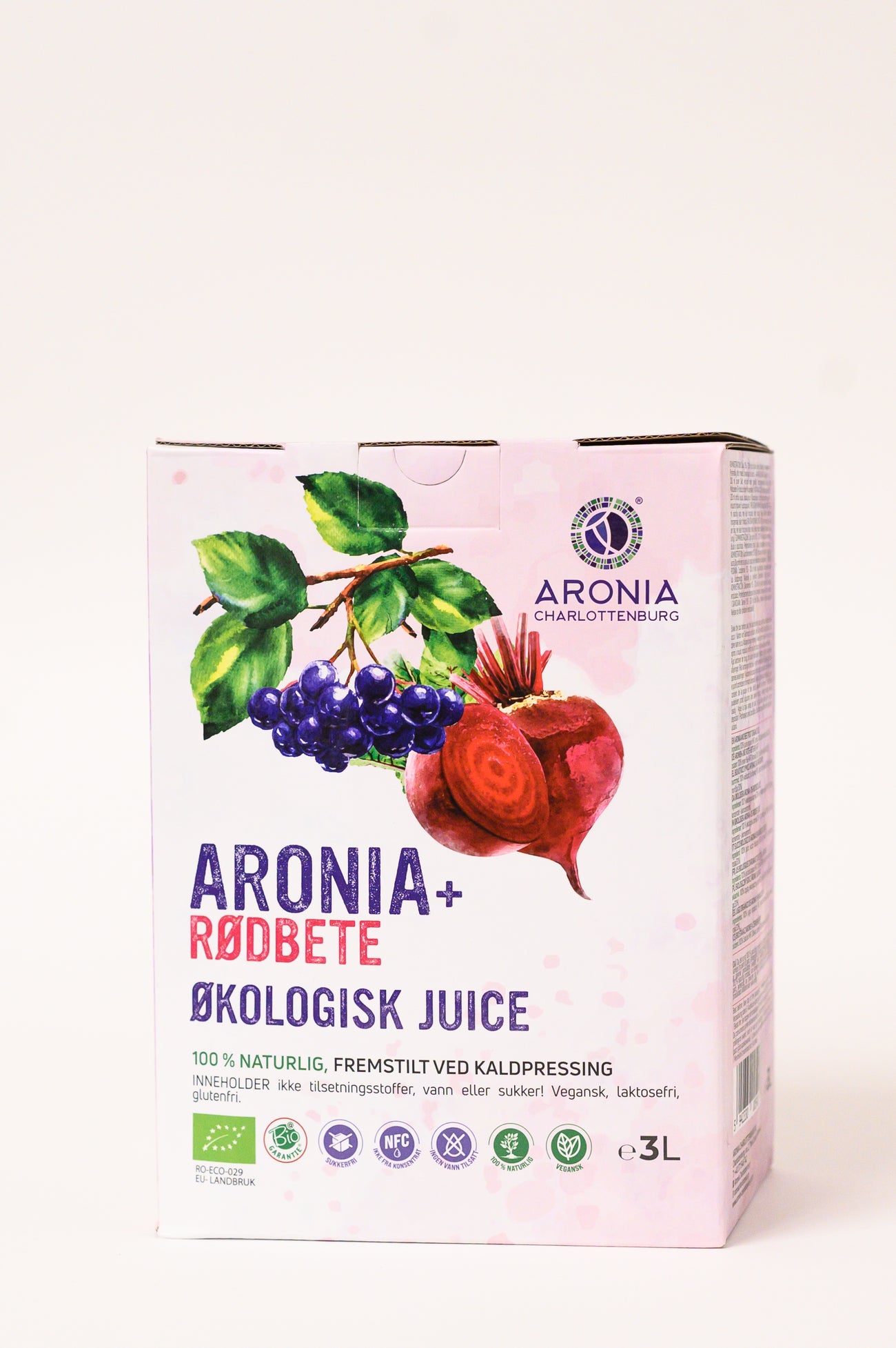 Aronia + Rødbete Økologisk Juice 3 Liter