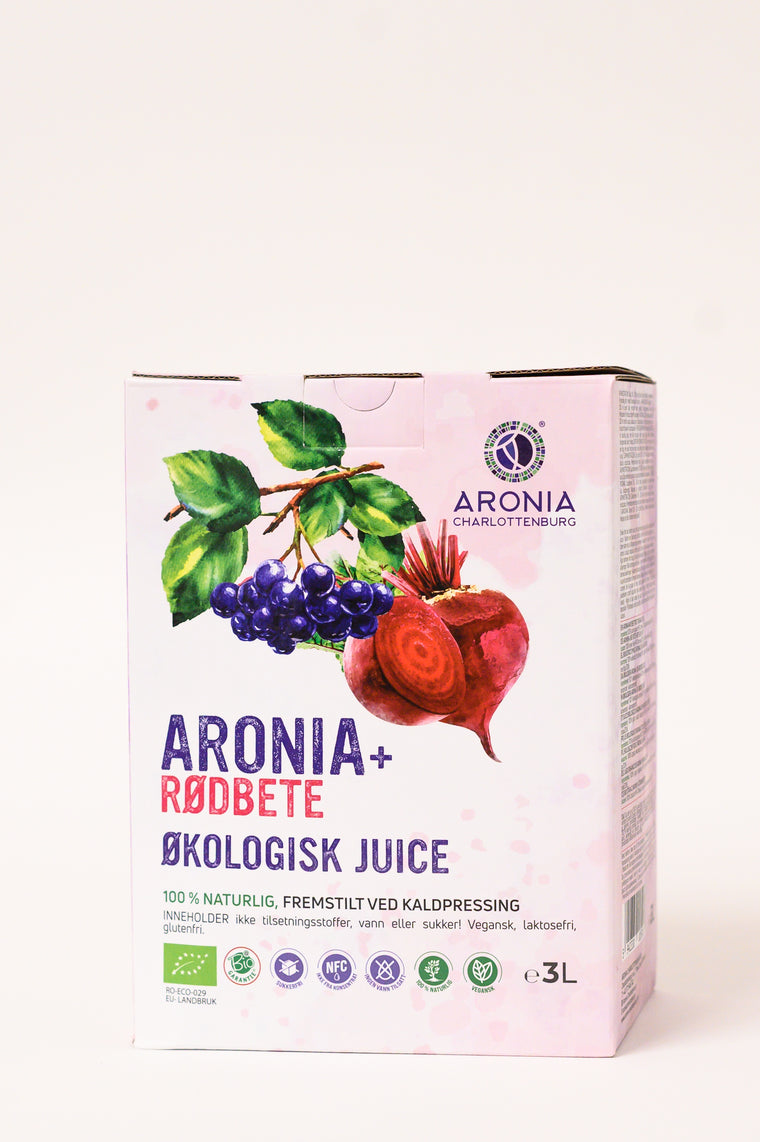 Aronia + Rødbete Økologisk Juice 3 Liter