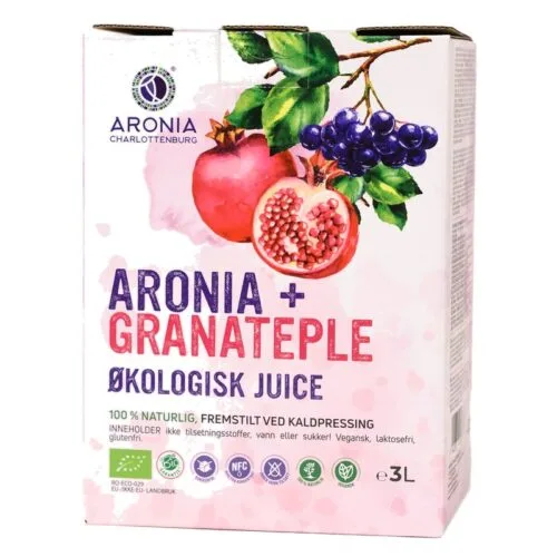 ARONIA + GRANATEPLE ØKOLOGISK JUICE